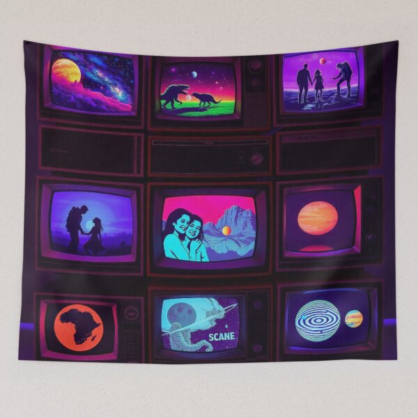 Item preview, Vintage TV Wall Retro Television Collection Art designed and sold by Cine8.