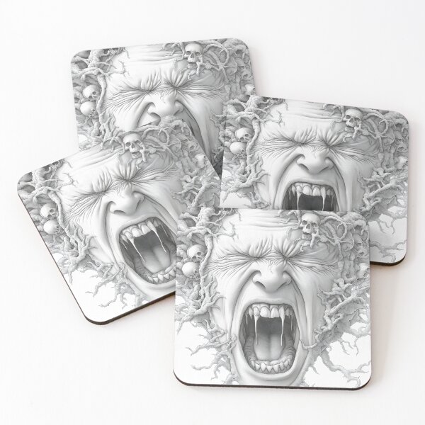 Item preview, Screaming Face Horror Fans designed and sold by Shoot-The-Moon.