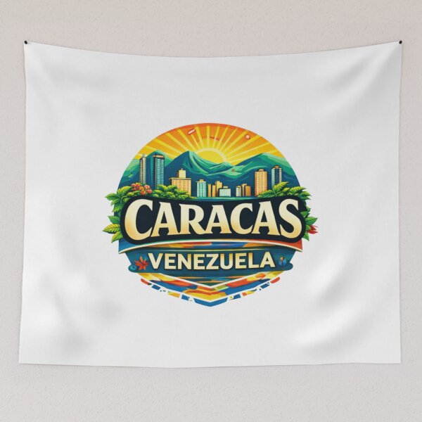 Item preview, Caracas Venezuela – Vibrant Skyline & Avila Mountain Badge designed and sold by OrdazCreativos.