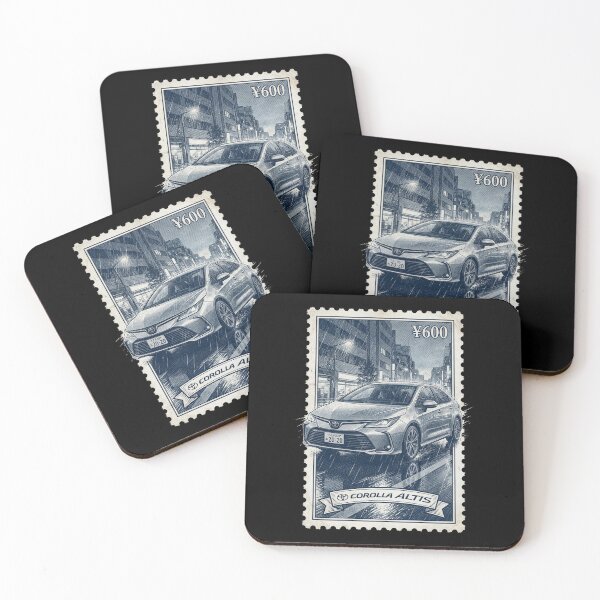 Item preview, Blue Modern Sedan Car Rainy City Stamp designed and sold by G350.