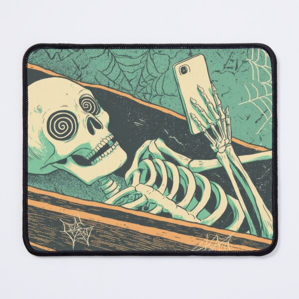 Item preview, Skeleton in coffin using phone designed and sold by anytka.