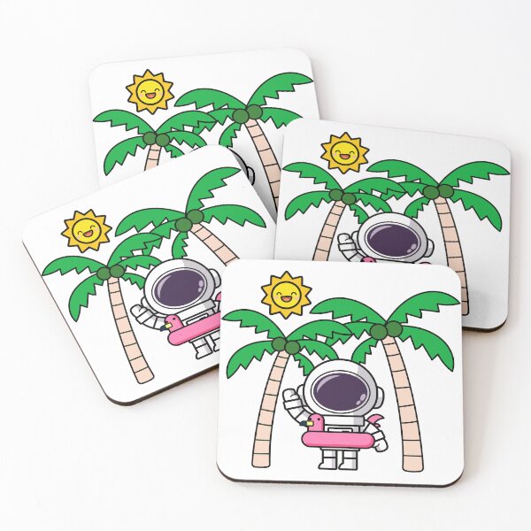 Item preview, Summer Vacation Astronaut, Cute Space Explorer at Tropical Beach designed and sold by NoeySmiley55.