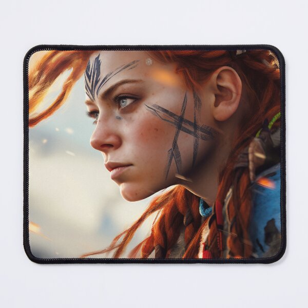 Item preview, Synthetic Huntress - Abstract Techno-Tribal Portrait designed and sold by AetherVibes.