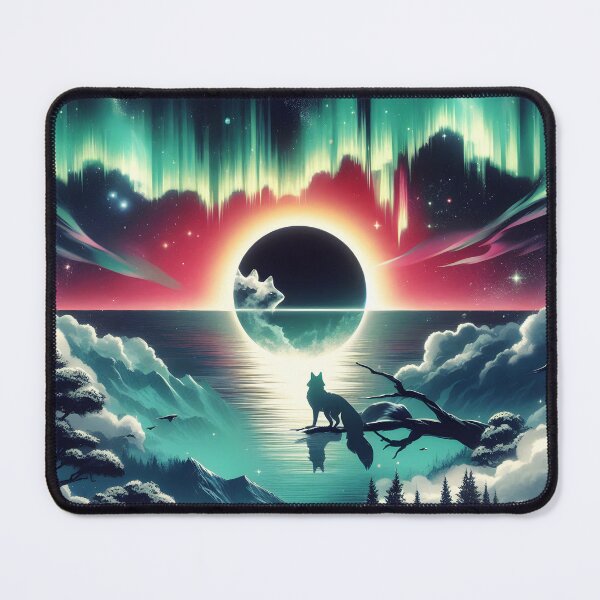 Item preview, Layered Northern Lights Fox, Ai Generated Art designed and sold by ACC .