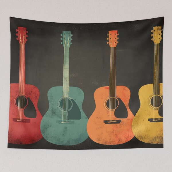 Item preview, Four colorful guitars in a row designed and sold by anytka.