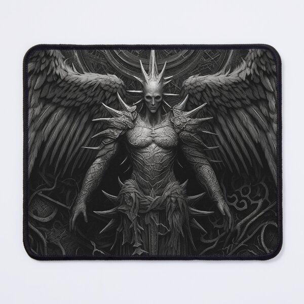 Item preview, Fallen One - Dark Angel Monochrome Art designed and sold by AetherVibes.