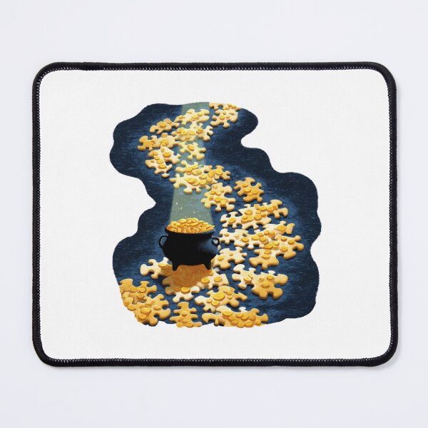 Item preview, Pot of gold at the end of puzzle path – lucky irish concept art designed and sold by olenapetol.
