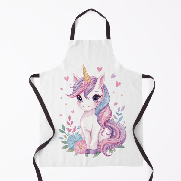 Item preview, Pastel Watercolour Unicorn Close Up – Teal Pink Purple Fantasy Art Print designed and sold by EnviousPrints.