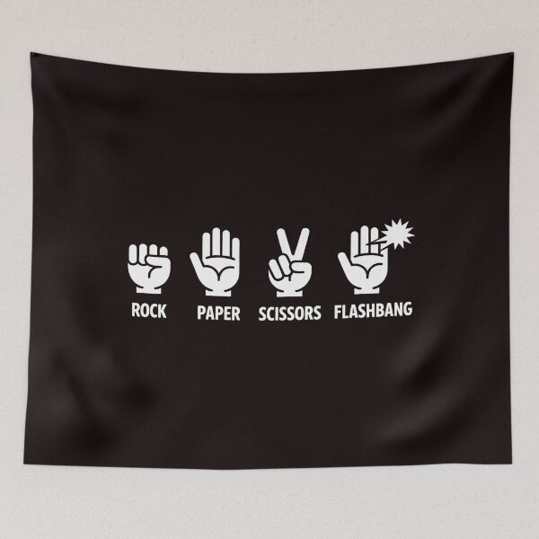 Item preview, Rock Paper Scissors Flashbang – Gaming Meme for FPS Fans designed and sold by Redgiant87x.