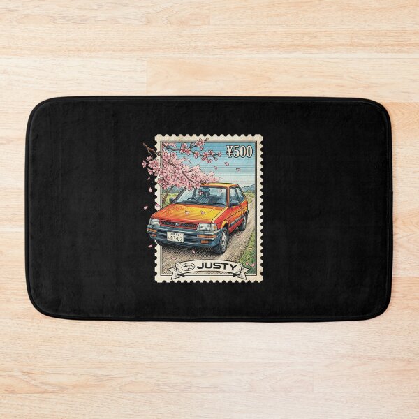 Item preview, Retro Red Hatchback Car Cherry Blossom Stamp designed and sold by G350.