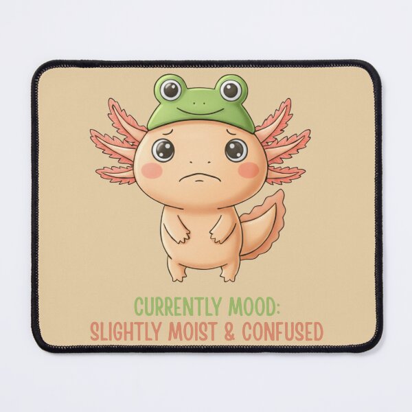 Item preview, Slightly Moist and Confused Axolotl in Frog Hat designed and sold by draft & digital.