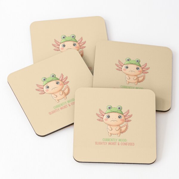Item preview, Slightly Moist and Confused Axolotl in Frog Hat designed and sold by draft & digital.