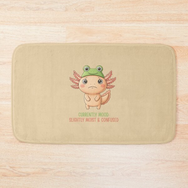 Item preview, Slightly Moist and Confused Axolotl in Frog Hat designed and sold by draft & digital.
