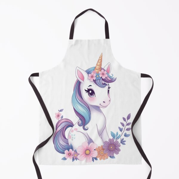 Item preview, Pastel Watercolour Unicorn Close Up – Teal Pink Purple Fantasy Art Print designed and sold by EnviousPrints.
