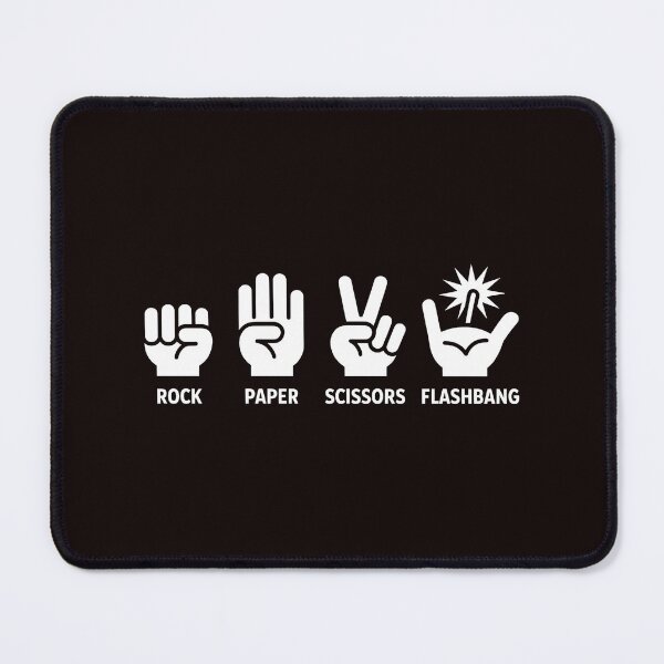 Item preview, Rock Paper Scissors Flashbang – Tactical Gamer Humor Design designed and sold by Redgiant87x.
