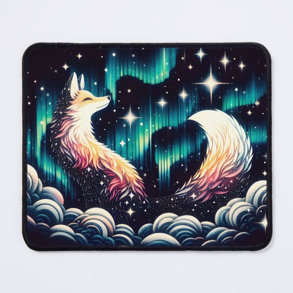 Item preview, Layered Northern Lights Fox, Ai Generated Art designed and sold by ACC .