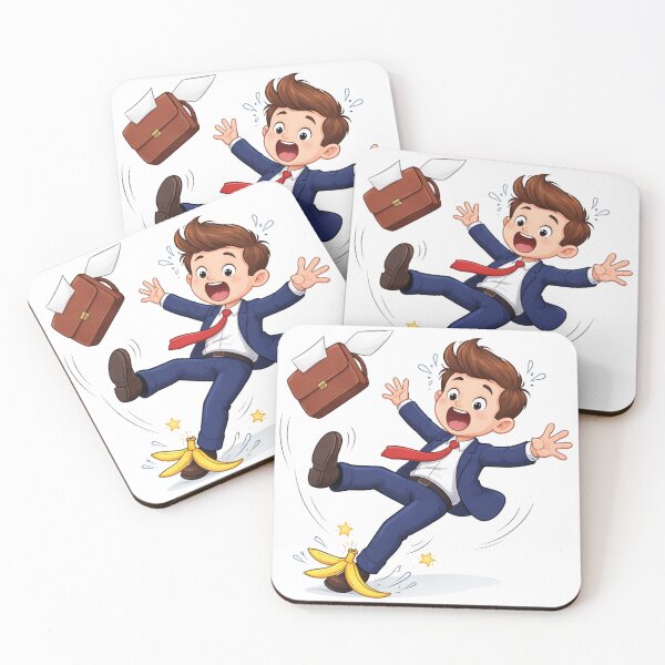 Item preview, Cartoon Businessman Slipping designed and sold by PriyankaSonara.