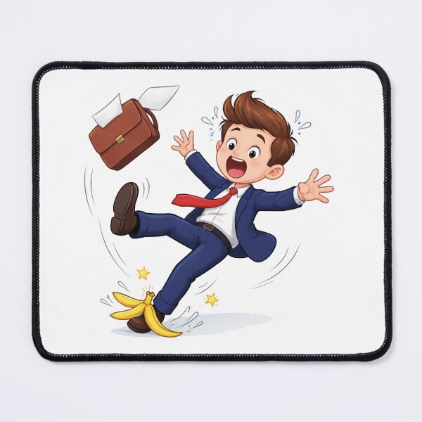 Item preview, Cartoon Businessman Slipping designed and sold by PriyankaSonara.