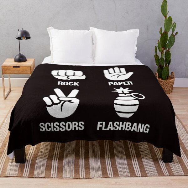 Item preview, Rock Paper Scissors Flashbang – FPS Gaming Meme Humor designed and sold by Redgiant87x.