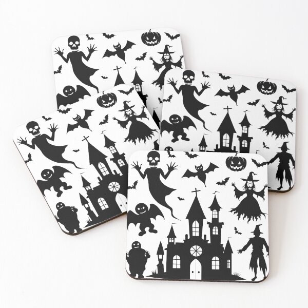 Item preview, Spooky Whimsy Halloween Illustration Collection Black Ghost Pumpkin designed and sold by ART ATTACK ZONE.