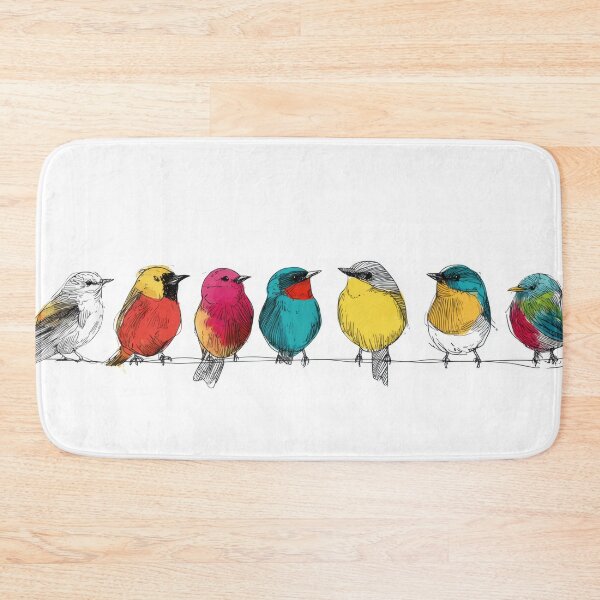 Item preview, Different birds sitting on a wire designed and sold by anytka.