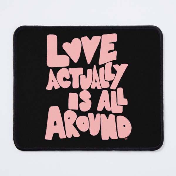 Item preview, Love Actually Is All Around Pink Retro Typography Print, Cute Romantic Quote Wall Art, Valentine Aesthetic Poster designed and sold by lilacWhim.