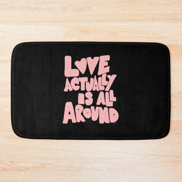 Item preview, Love Actually Is All Around Pink Retro Typography Print, Cute Romantic Quote Wall Art, Valentine Aesthetic Poster designed and sold by lilacWhim.