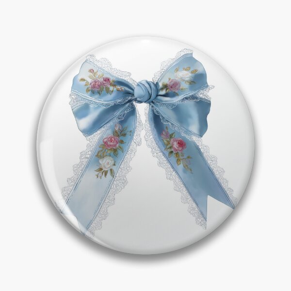 Item preview, Blue bows with pink flowers designed and sold by MendaciousMina.