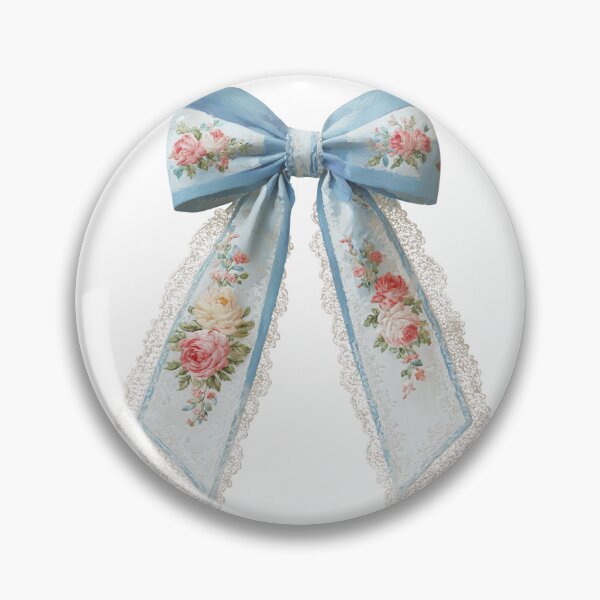 Item preview, Blue bows with pink flowers designed and sold by MendaciousMina.