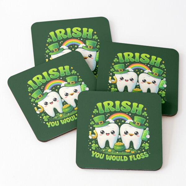 Item preview, Irish You Would Floss St. Patrick’s Day Dental Humor designed and sold by Imaginarium Design.