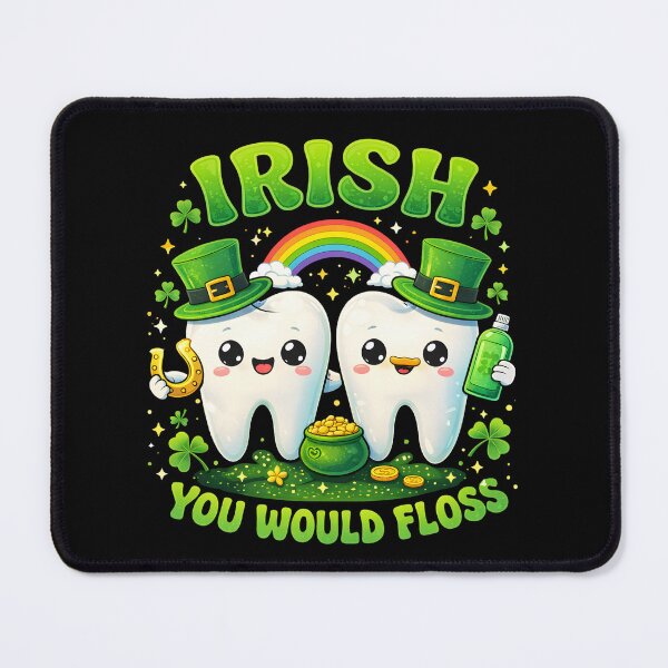 Item preview, Irish You Would Floss St. Patrick’s Day Dental Humor designed and sold by Imaginarium Design.