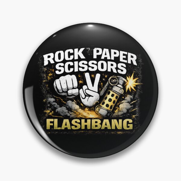 Item preview, Rock Paper Scissors Flashbang – Gamer Humor FPS Meme Design designed and sold by OlizaPrint.