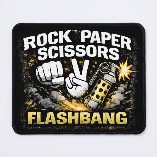 Item preview, Rock Paper Scissors Flashbang – Gamer Humor FPS Meme Design designed and sold by OlizaPrint.