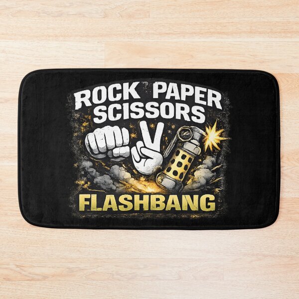 Item preview, Rock Paper Scissors Flashbang – Gamer Humor FPS Meme Design designed and sold by OlizaPrint.