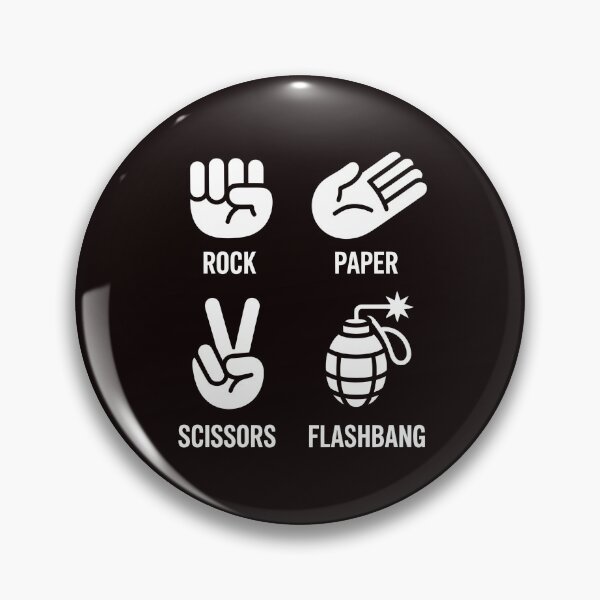 Item preview, Rock Paper Scissors Flashbang – Funny Gamer Humor Quote designed and sold by Redgiant87x.