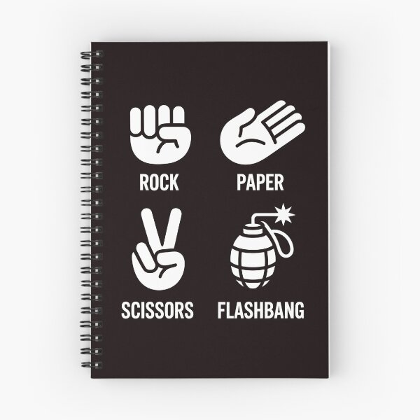 Item preview, Rock Paper Scissors Flashbang – Funny Gamer Humor Quote designed and sold by Redgiant87x.