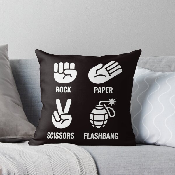 Item preview, Rock Paper Scissors Flashbang – Funny Gamer Humor Quote designed and sold by Redgiant87x.