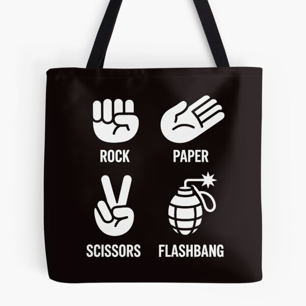 Item preview, Rock Paper Scissors Flashbang – Funny Gamer Humor Quote designed and sold by Redgiant87x.