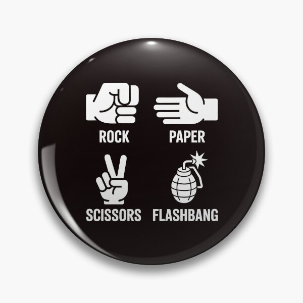 Item preview, Rock Paper Scissors Flashbang – Chaotic FPS Gamer Joke Design designed and sold by Redgiant87x.