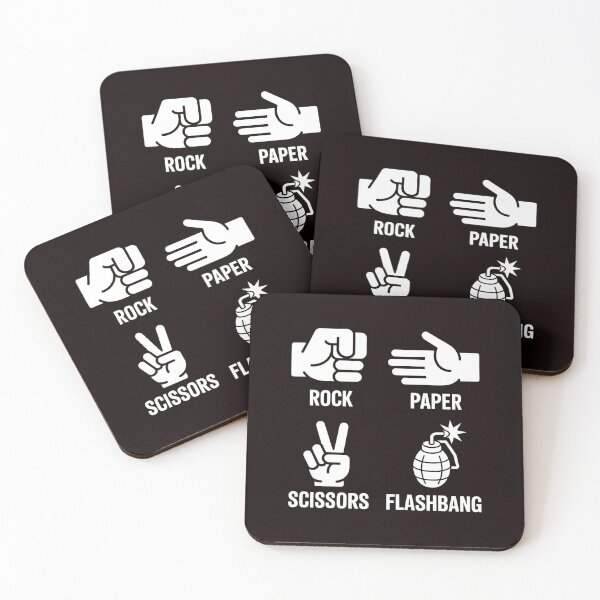 Aperçu de l'œuvre Grenade flash Rock Paper Scissors – Blague chaotique pour joueurs de FPS créée et vendue par Redgiant87x.