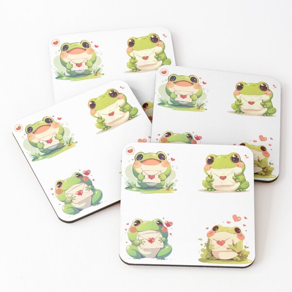 Item preview, Mini Frogs with love letters sticker pack designed and sold by MendaciousMina.
