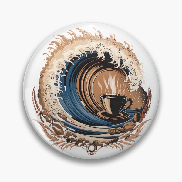 Item preview, The Great Wave of Coffee Japanese Art Illustration designed and sold by Aesthetic Art.
