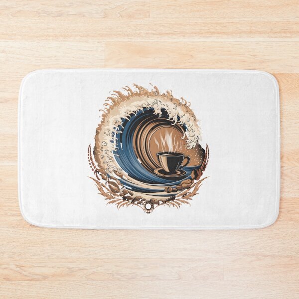 Item preview, The Great Wave of Coffee Japanese Art Illustration designed and sold by Aesthetic Art.