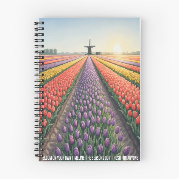 Item preview, Netherlands Tulip Fields - Vibrant Geometric Watercolor Digital Art designed and sold by TheDesignDen21.