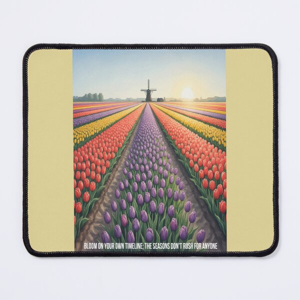 Item preview, Netherlands Tulip Fields - Vibrant Geometric Watercolor Digital Art designed and sold by TheDesignDen21.