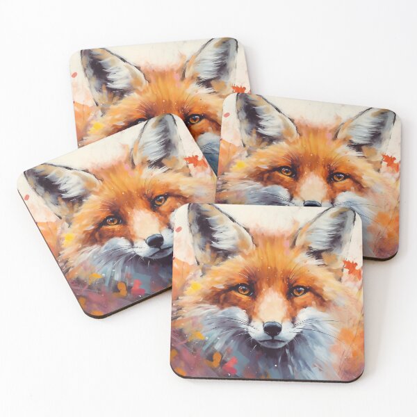 Item preview, Vibrant Fox - Colorful Animal Portrait Art designed and sold by AetherVibes.