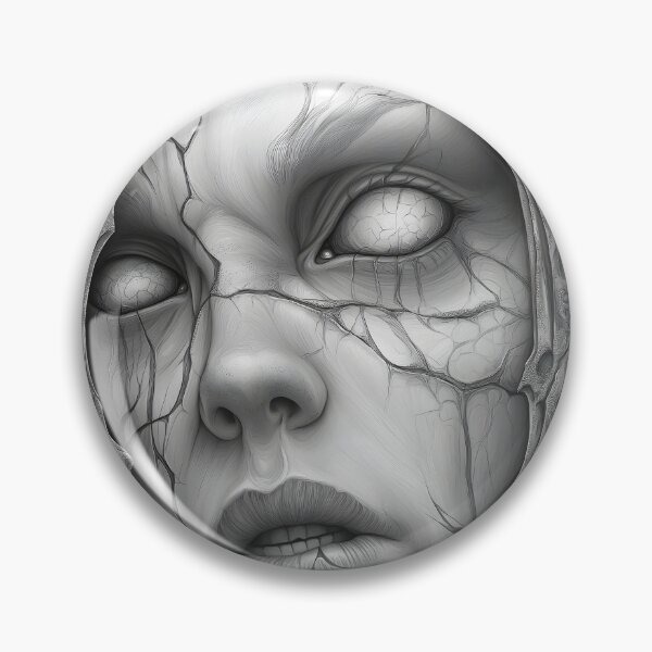 Item preview, Surreal Cracked Horror Face  designed and sold by Shoot-The-Moon.