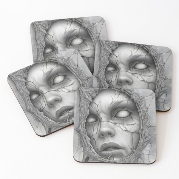 Item preview, Surreal Cracked Horror Face  designed and sold by Shoot-The-Moon.