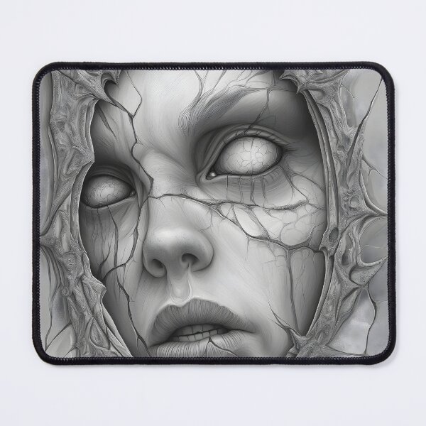 Item preview, Surreal Cracked Horror Face  designed and sold by Shoot-The-Moon.
