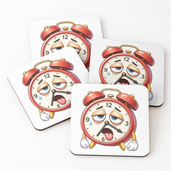 Item preview, Exhausted Cartoon Alarm Clock designed and sold by PriyankaSonara.